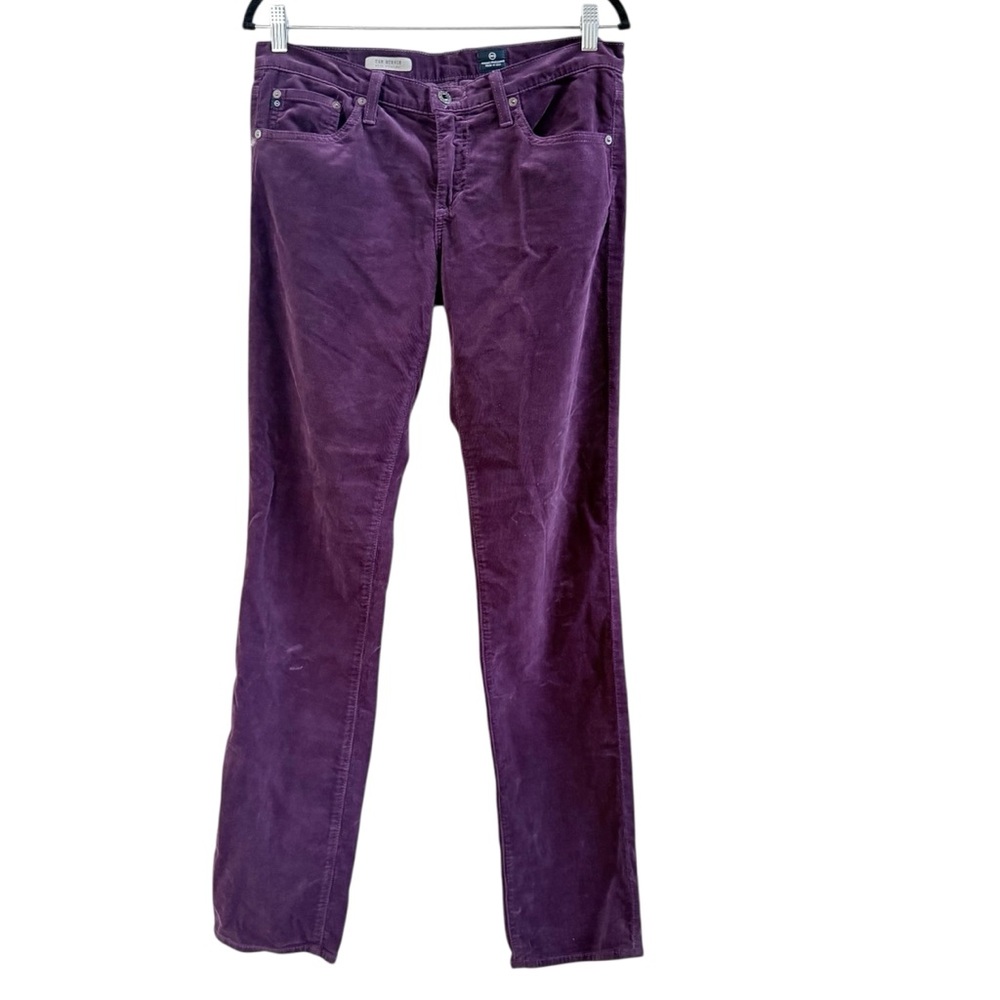 AG The Stevie PURPLE corduroy slim straight Jean